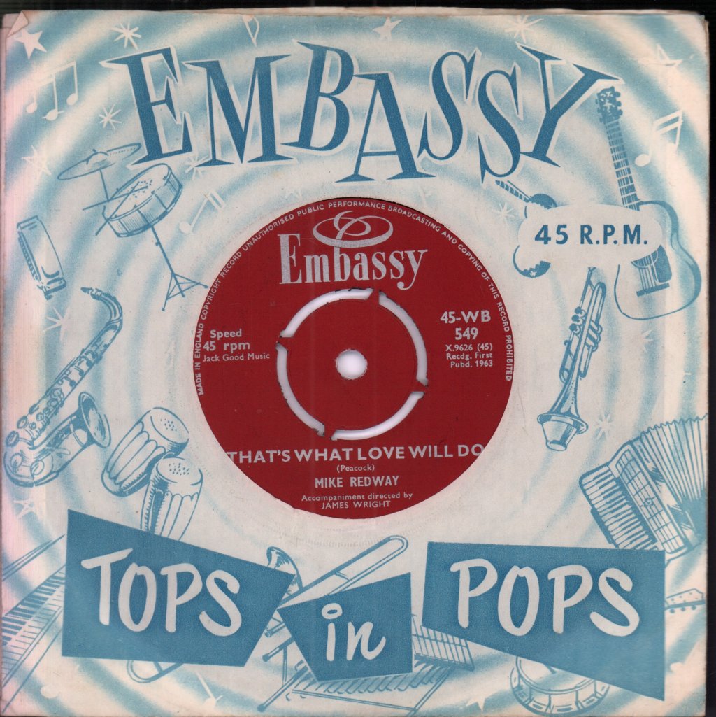 Mike Redway / The Typhoons - That's What Love Will Do / Please, Please Me - 7 Inch