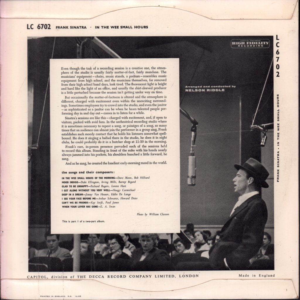 Frank Sinatra - In The Wee Small Hours Part 1 - 10 Inch