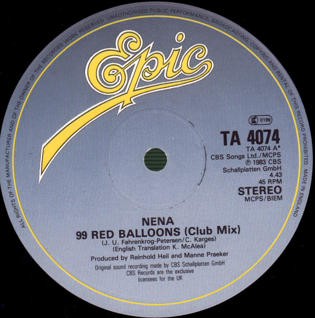 Nena - 99 Red Balloons - 12 Inch