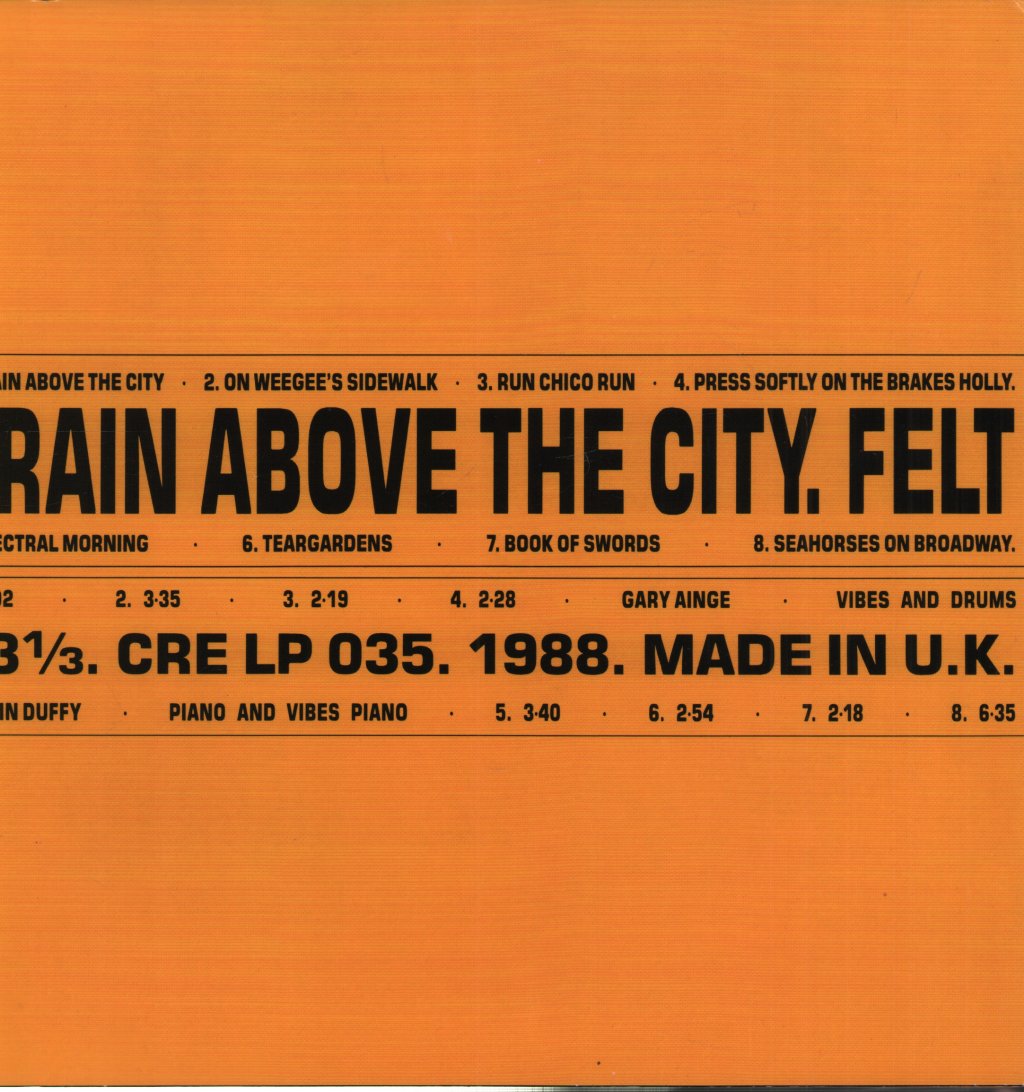 Felt - Train Above The City - Lp