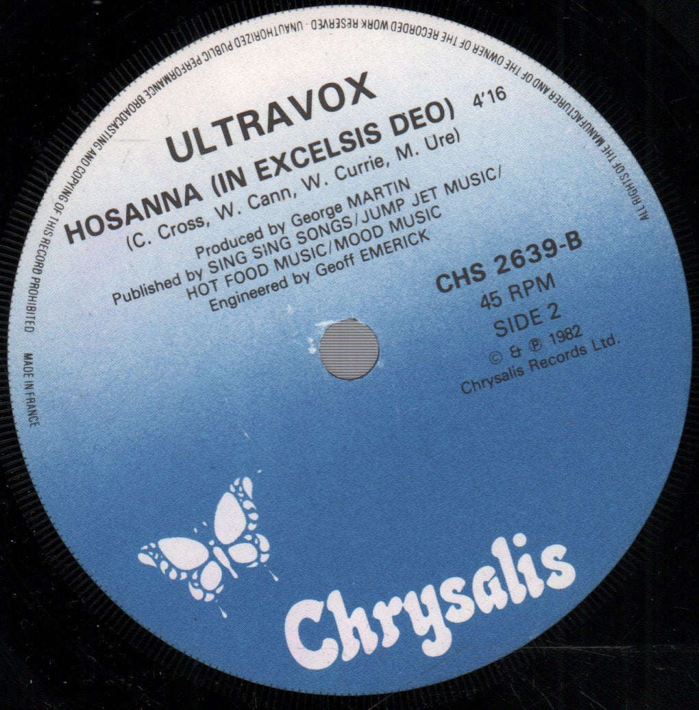 Ultravox - Reap The Wild Wind - 7 Inch