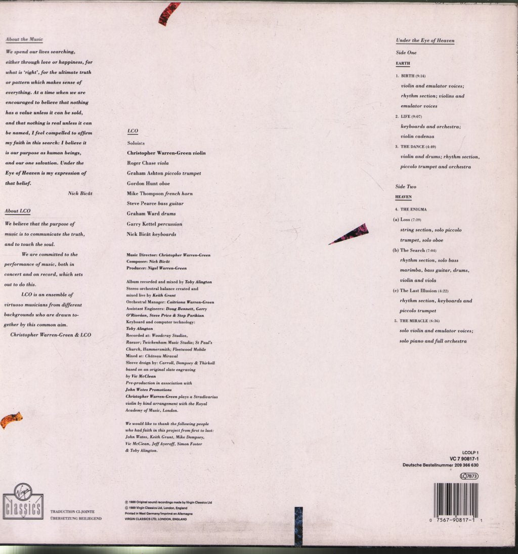 London Chamber Orchestra - Under The Eye Of Heaven - Lp