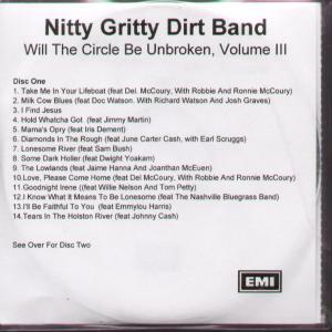 Nitty Gritty Dirt Band - Will The Circle Be Unbroken Volume 3 - Cdr