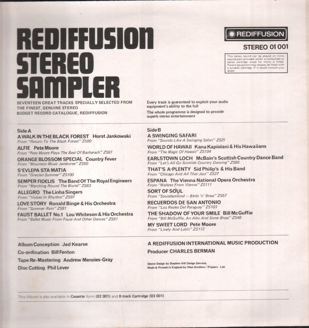 Various Artists - Rediffusion Stereo Sampler - Lp