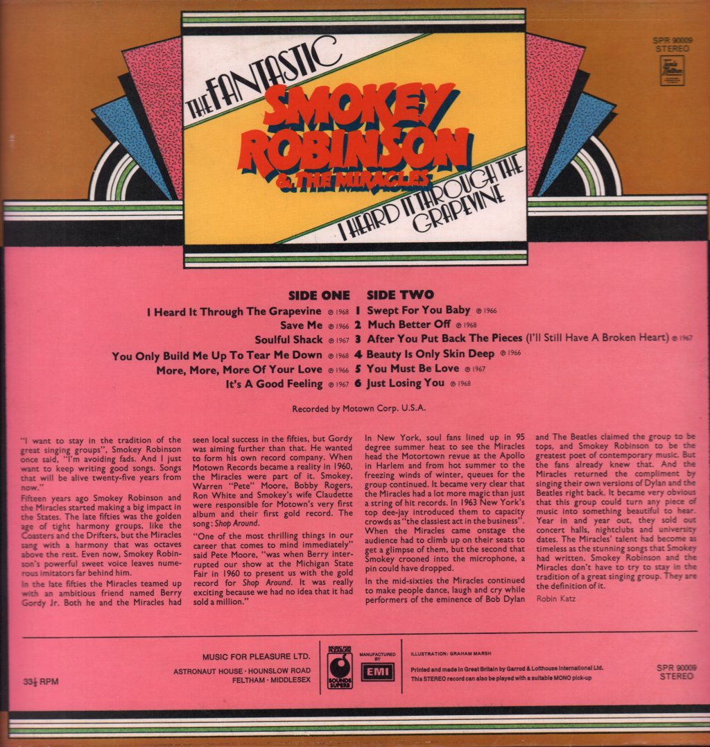 Smokey Robinson And The Miracles - I Heard It Through The Grapevine - Lp