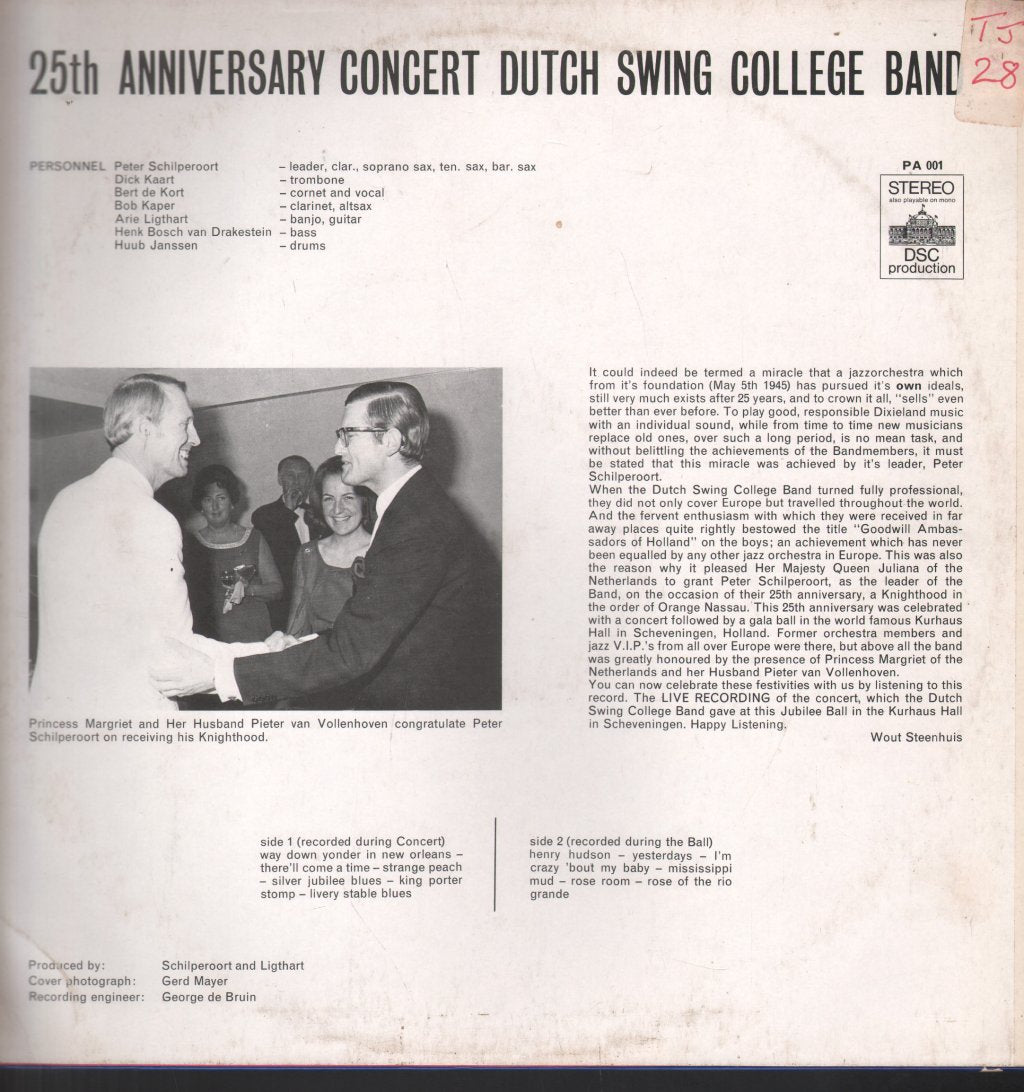 Dutch Swing College Band - 25th Anniversary Concert - Lp