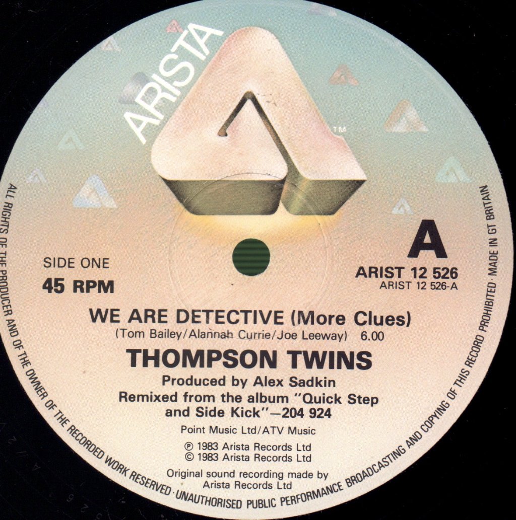 Thompson Twins - We Are Detective - 12 Inch