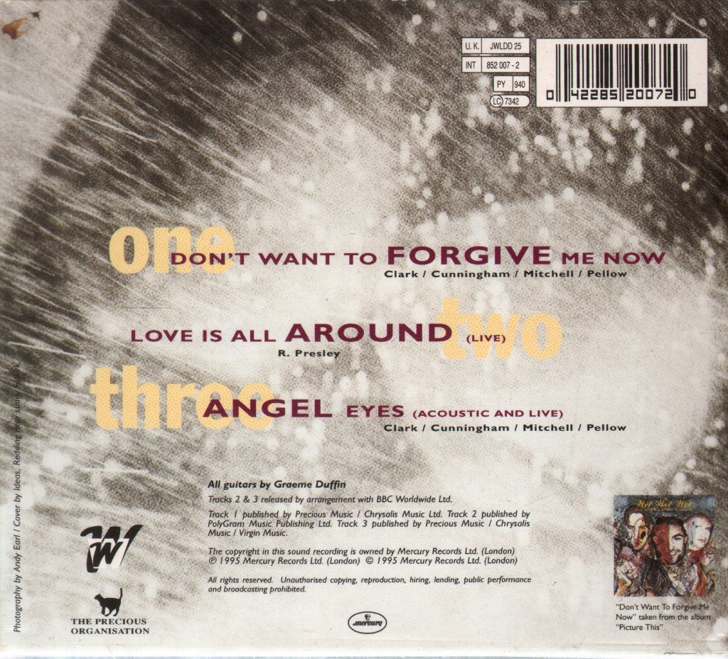 Wet Wet Wet - Don't Want To Forgive Me Now - Double Cd