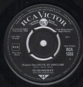 Elvis Presley - Devil In Disguise - 7 Inch