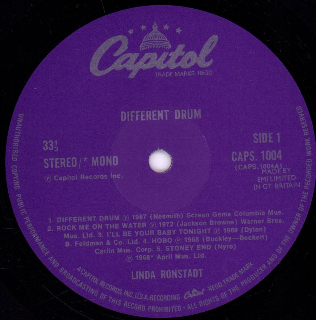 Linda Ronstadt - Different Drum - Lp