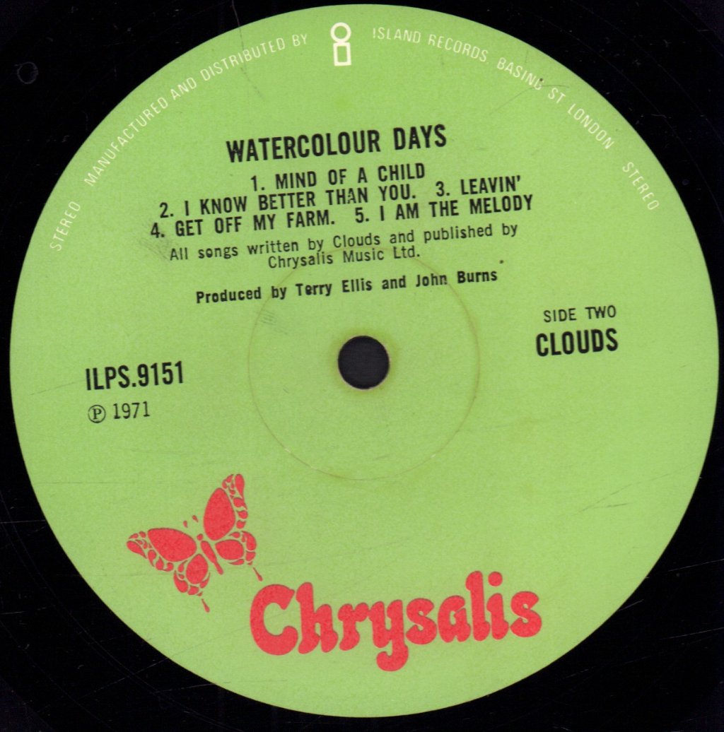 Clouds (Rock/Prog Group) - Watercolour Days - Lp