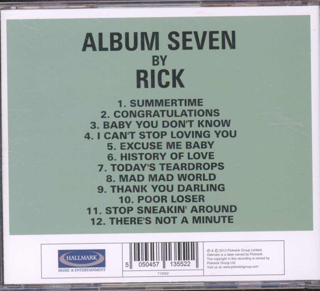 Rick Nelson - Album Seven By Rick - Cd