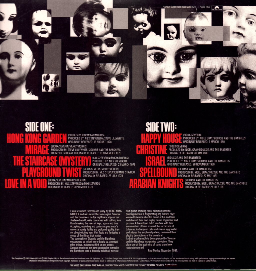 Siouxsie And The Banshees - Once Upon A Time The Singles - Lp