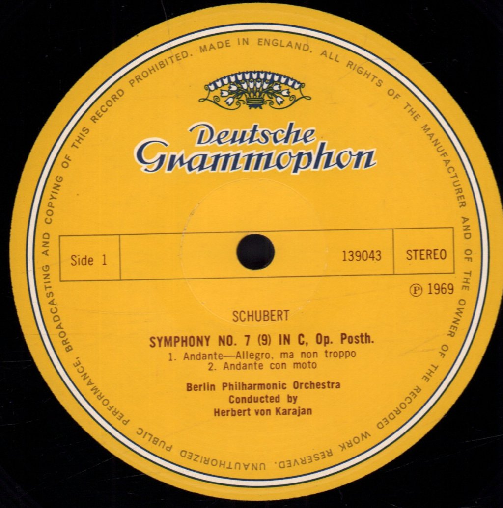 Berlin Philharmonic Orchestra - schubert Symphonie Nr. 7 (9) - Lp