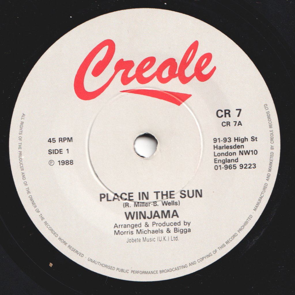 Winjama - Place In The Sun - 7 Inch