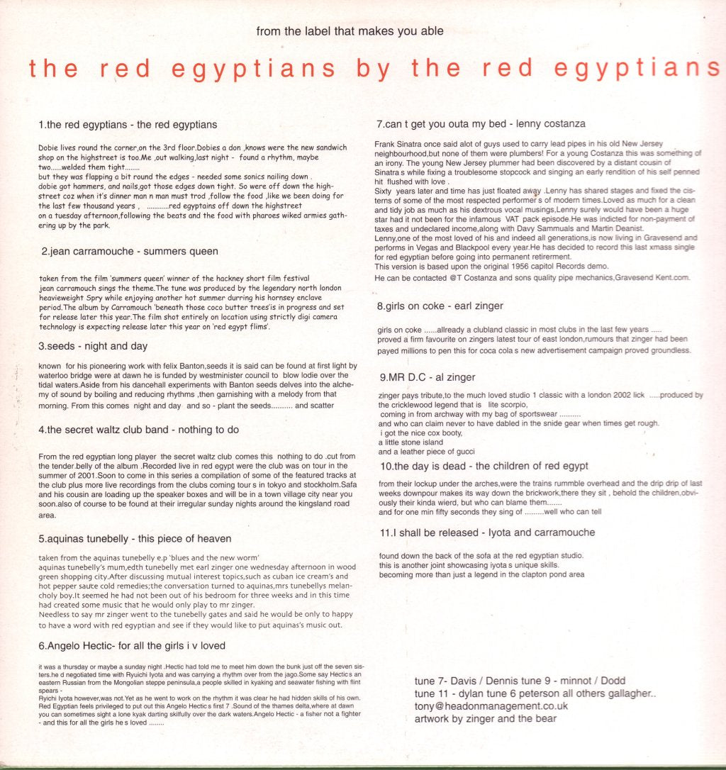 Various Artists - Red Egyptians - Lp