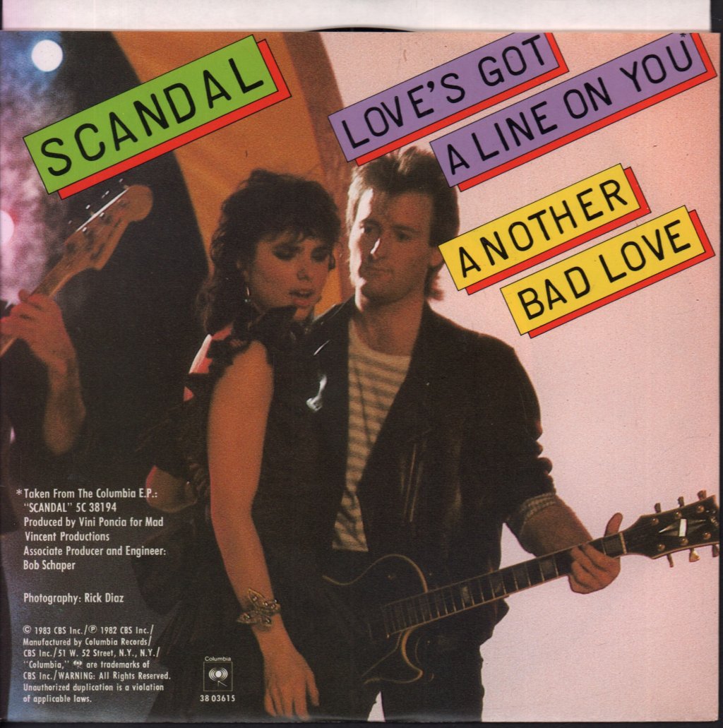 Scandal (Patty Smyth) - Love's Got A Line On You - 7 Inch