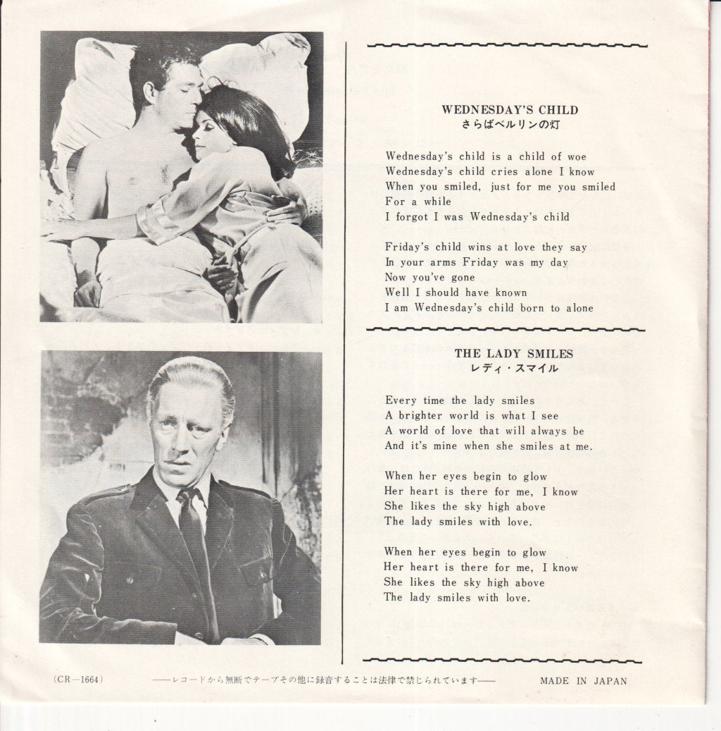 Matt Monro - Wednesday's Child - 7 Inch