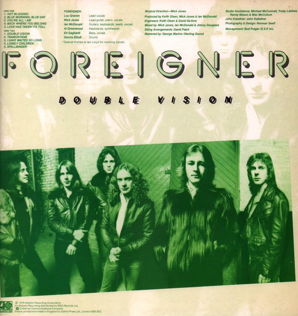 Foreigner - Double Vision - Lp