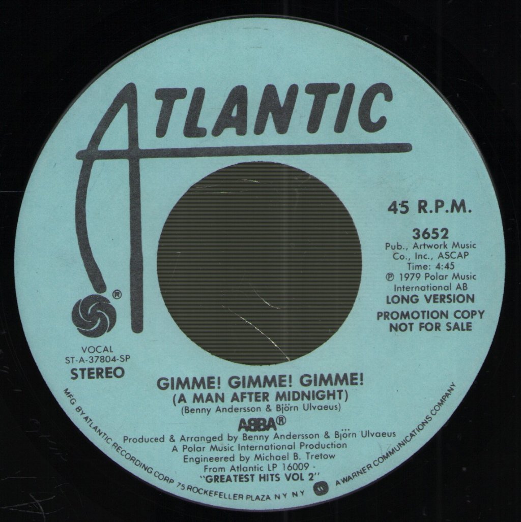 ABBA - Gimme! Gimme! Gimme! (A Man After Midnight) - 7 Inch