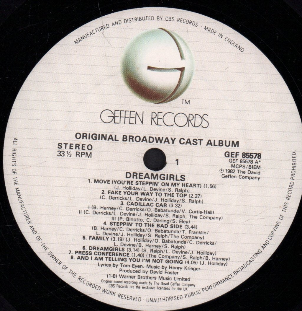 Dreamgirls - Original Broadway Cast Album - Lp