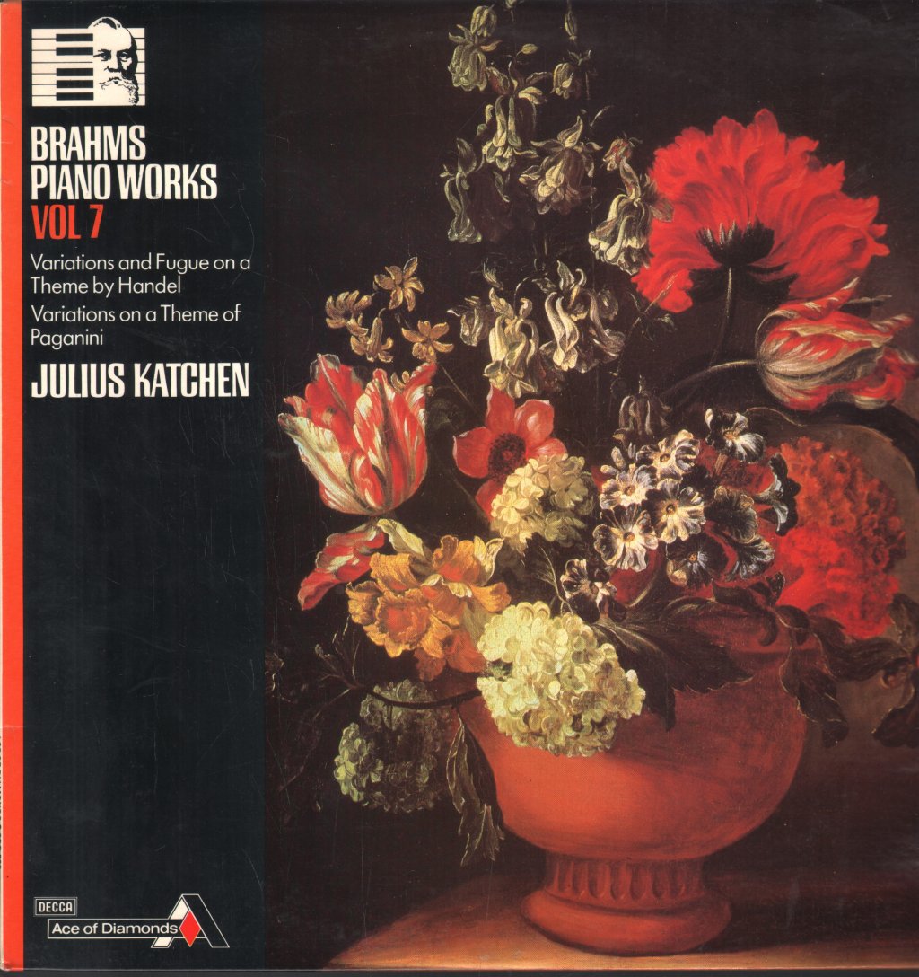 Julius Katchen - Brahms - Piano Works Vol 7: Variations And Fugue On A Theme By Handel / Variations On A Theme Of Paganini - Lp