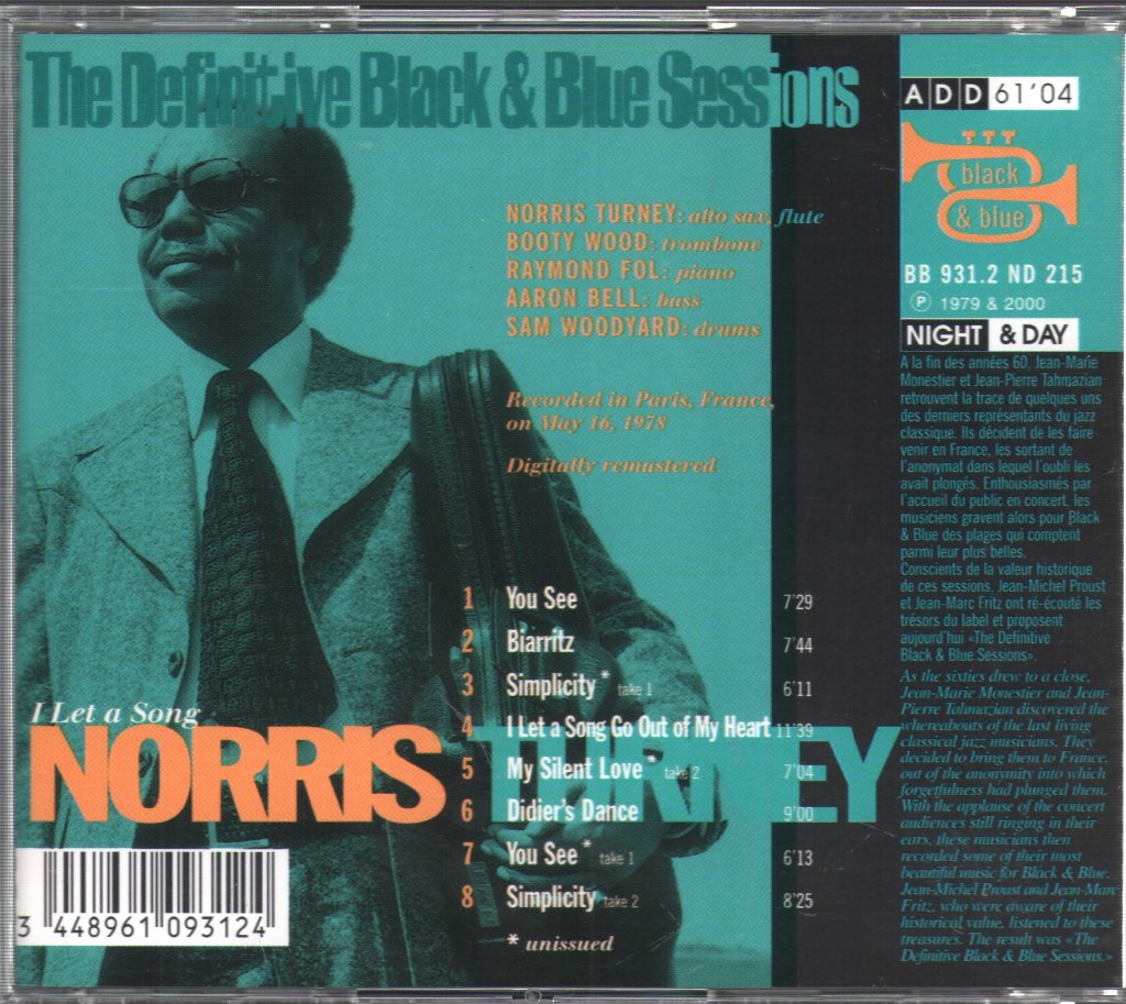 Norris Turney - I Let A Song - Cd