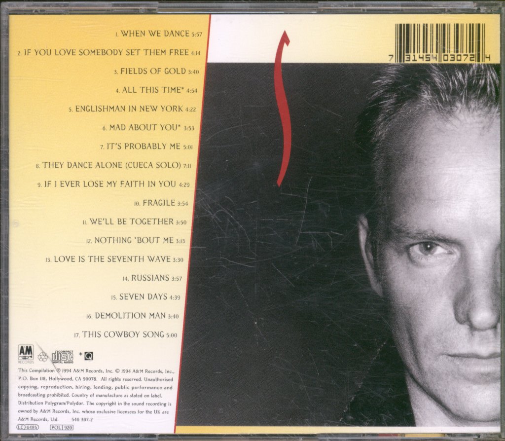 Sting - Fields Of Gold (The Best Of Sting 1984 - 1994) - Cd