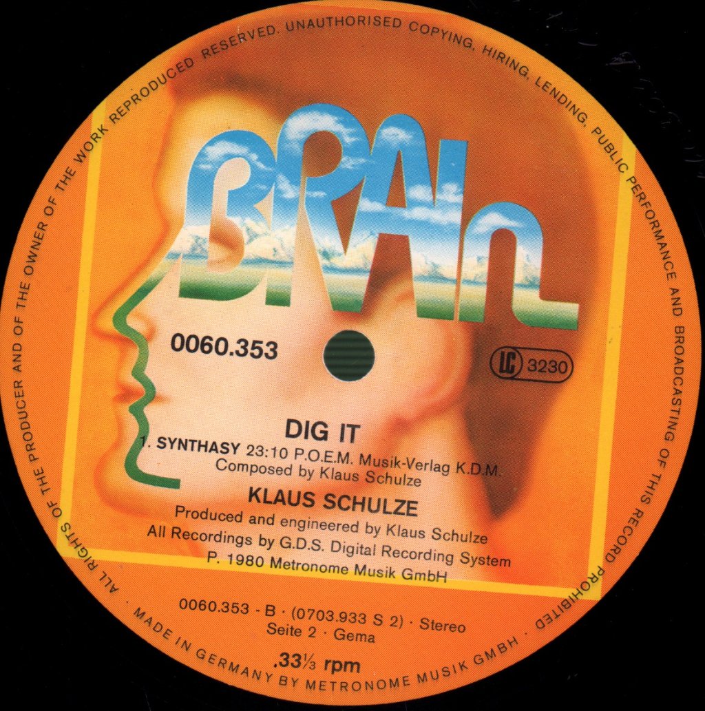 Klaus Schulze - Dig It - Lp