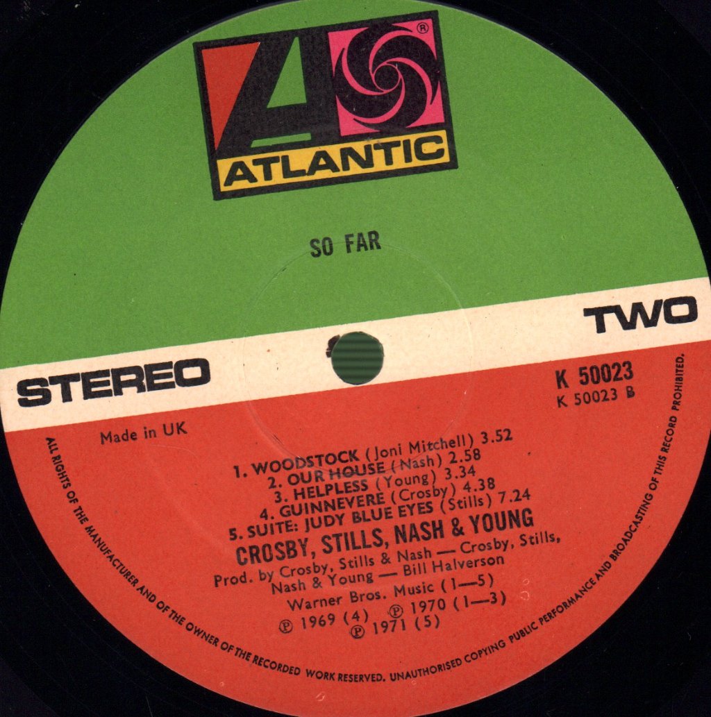 Crosby Stills Nash And Young - So Far - Lp