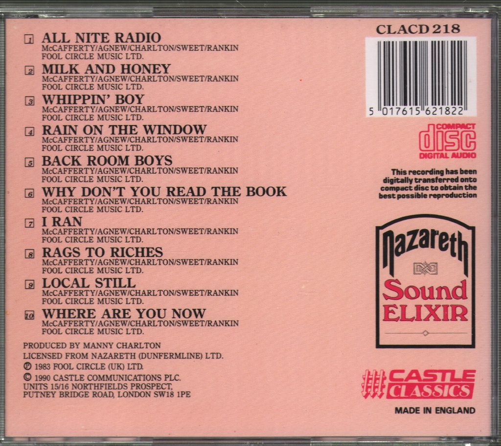 Nazareth - Sound Elixir - Cd