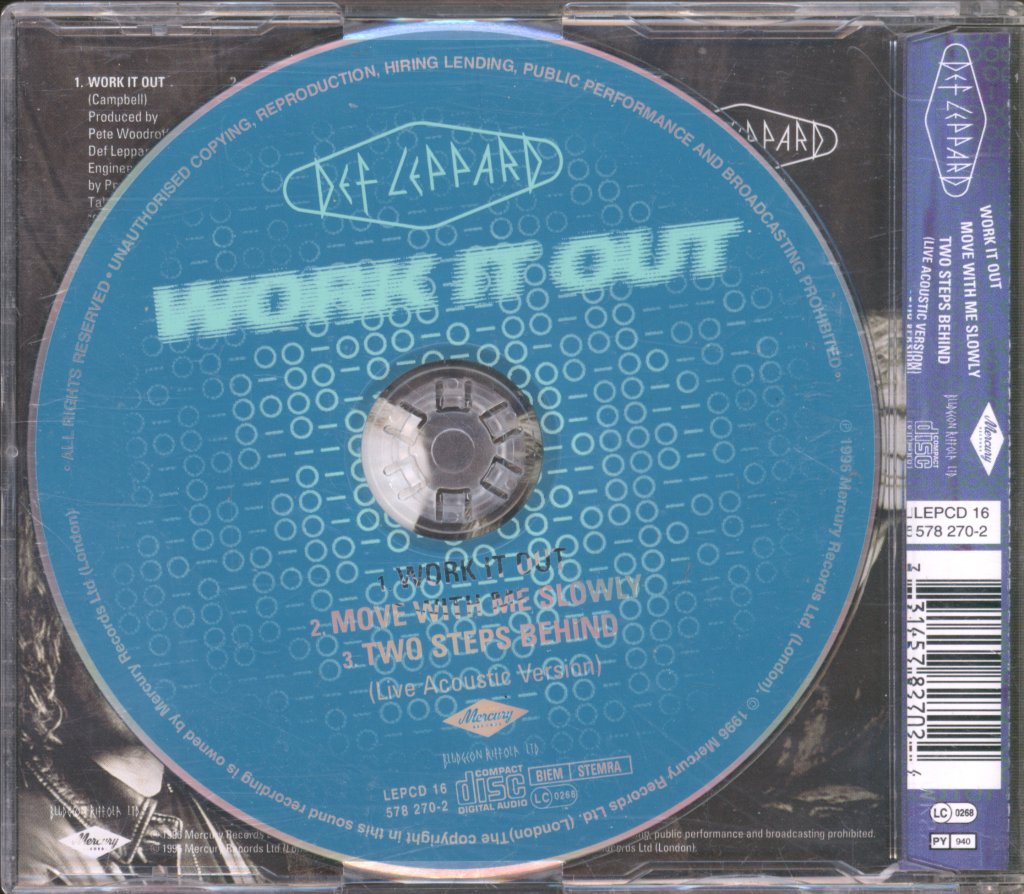 Def Leppard - Work It Out - Cd