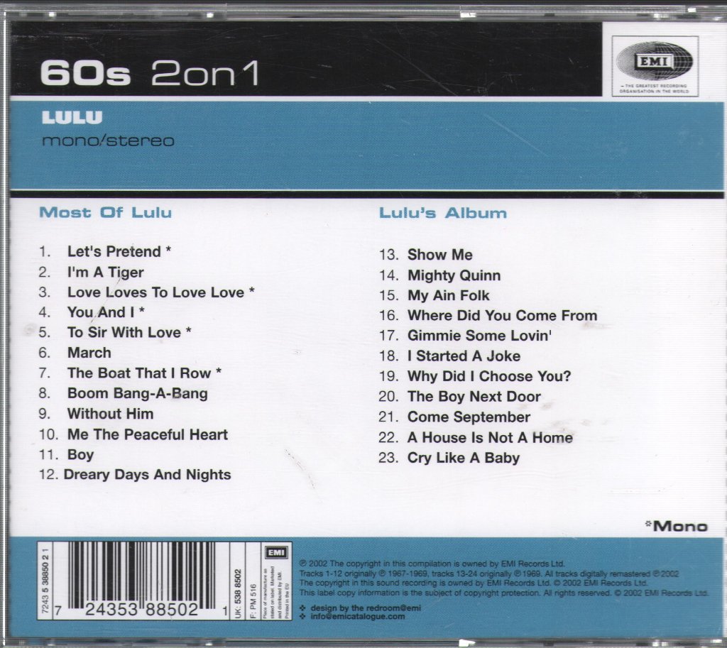 Lulu - Most Of Lulu / Lulu's Album - Cd
