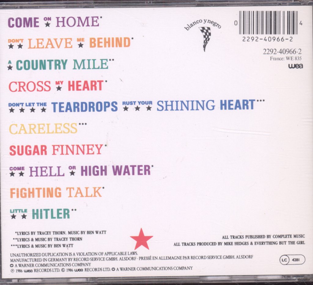 Everything But The Girl - Temperamental - Cd