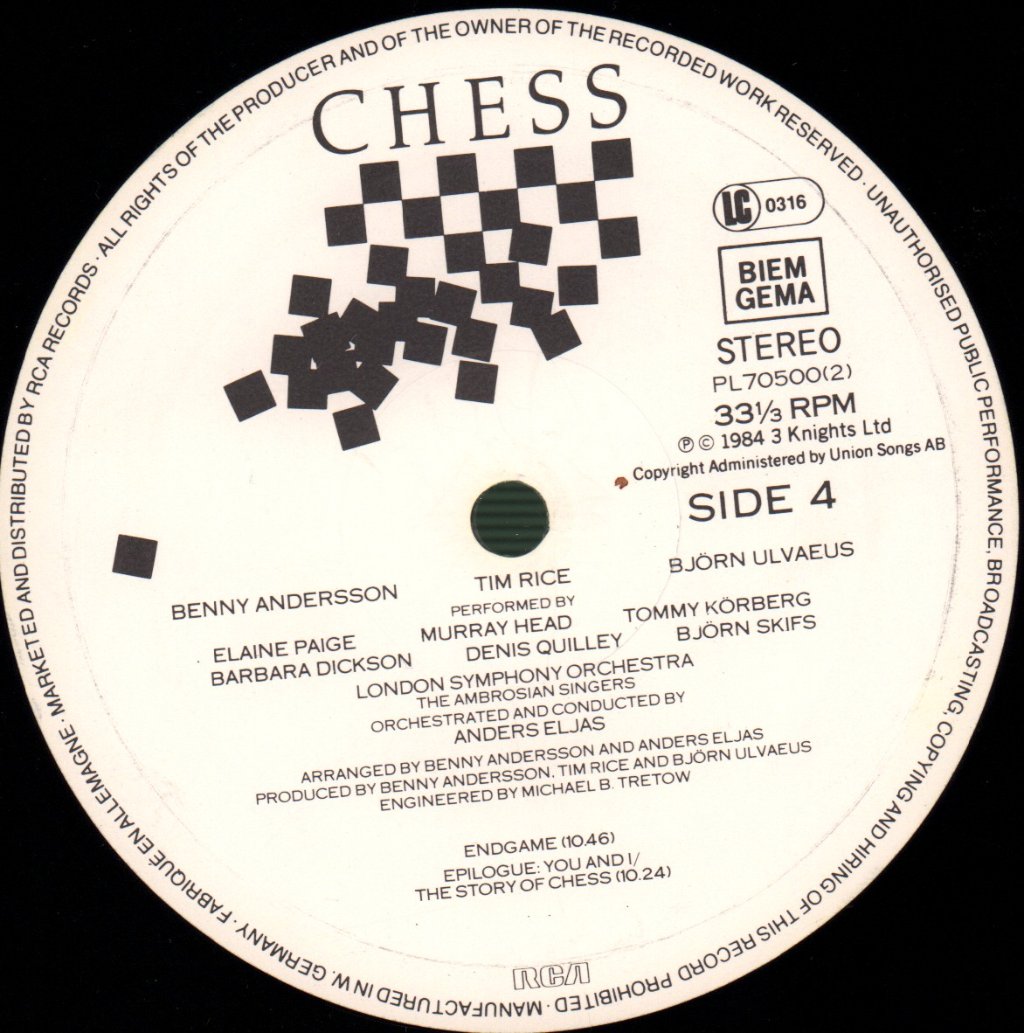 Various Artists - Chess (The Musical) - Double Lp
