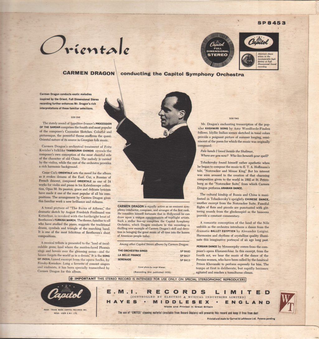 Carmen Dragon / Capitol Symphony Orchestra - Orientale - Lp
