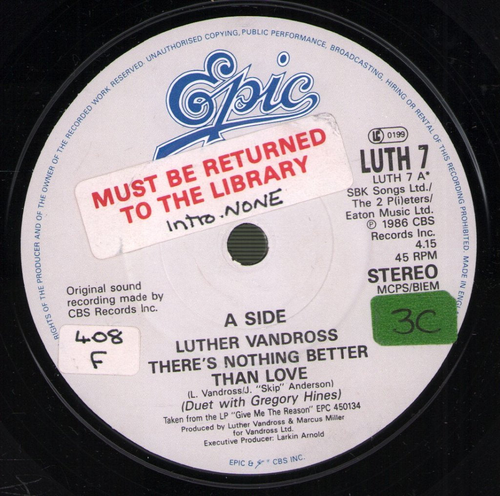 Luther Vandross And Gregory Hines - There's Nothing Better Than Love - 7 Inch