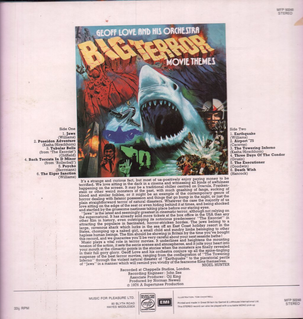 Geoff Love And His Orchestra - Big Terror Movie Themes - Lp