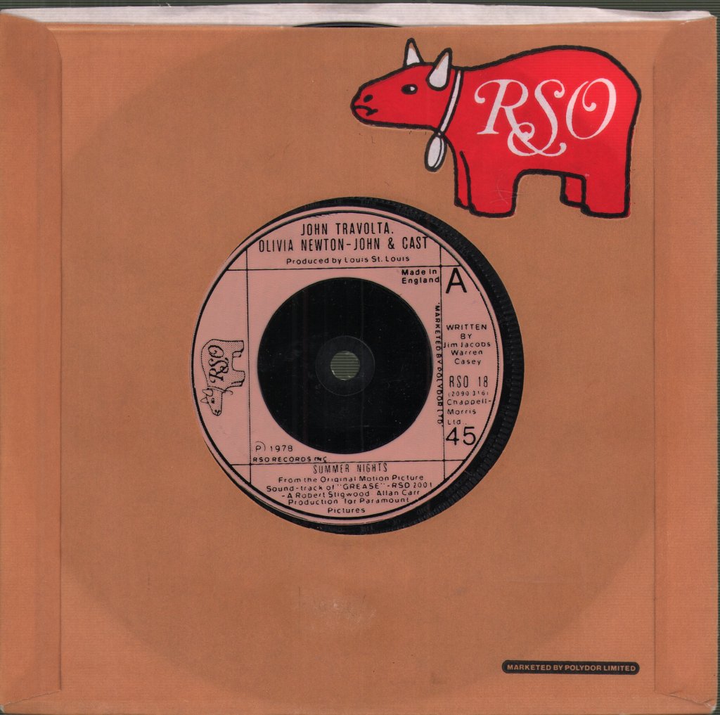 John Travolta And Olivia Newton John - Summer Nights - 7 Inch
