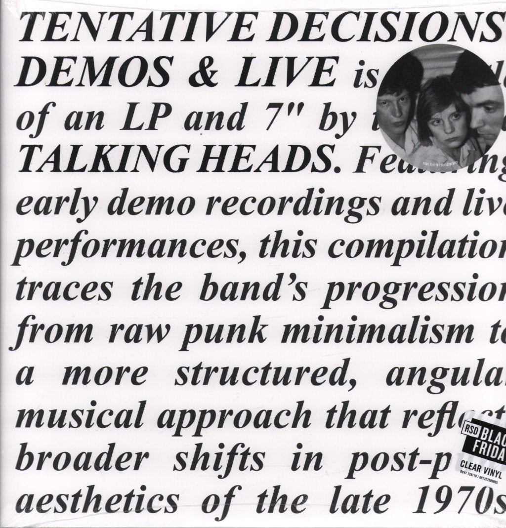 Talking Heads - Tentative Decisions: Demos & Live (Black Friday 2025) - Lp