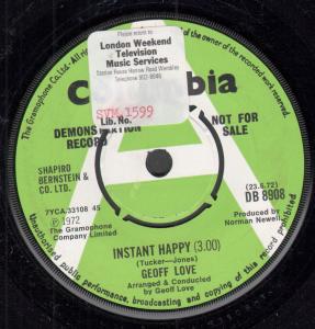 Geoff Love And His Orchestra - Instant Happy - 7 Inch