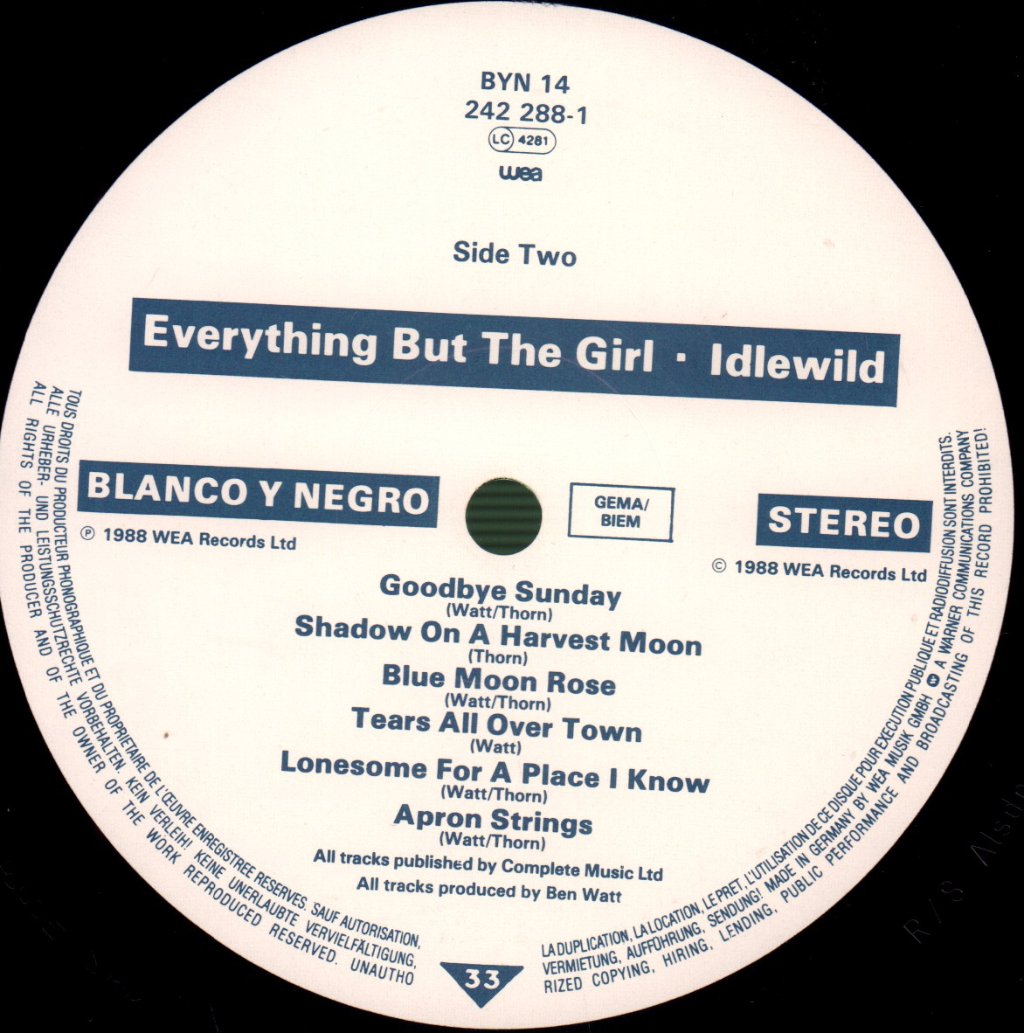 Everything But The Girl - Idlewild - Lp