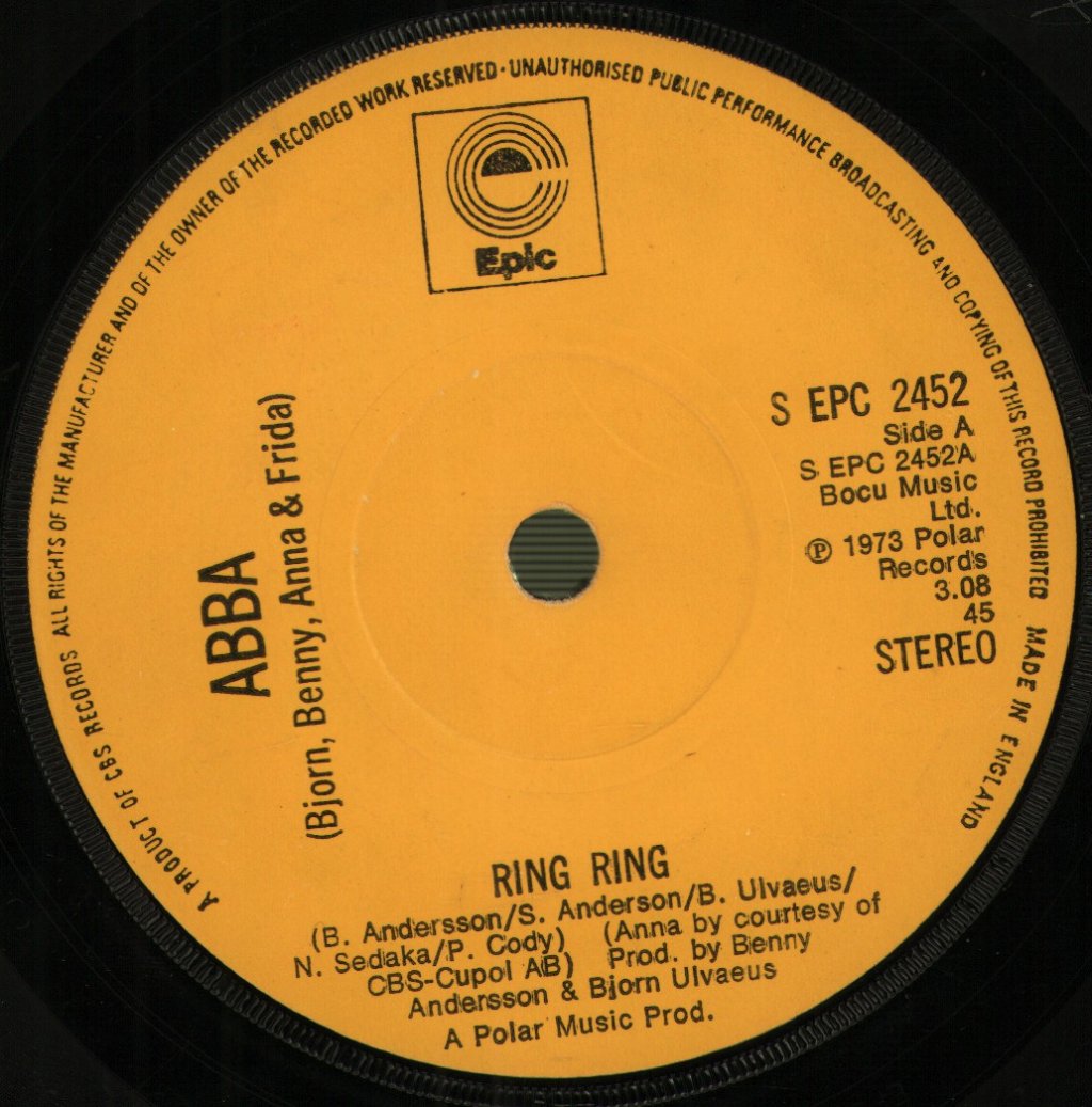 ABBA - Ring Ring - 7 Inch
