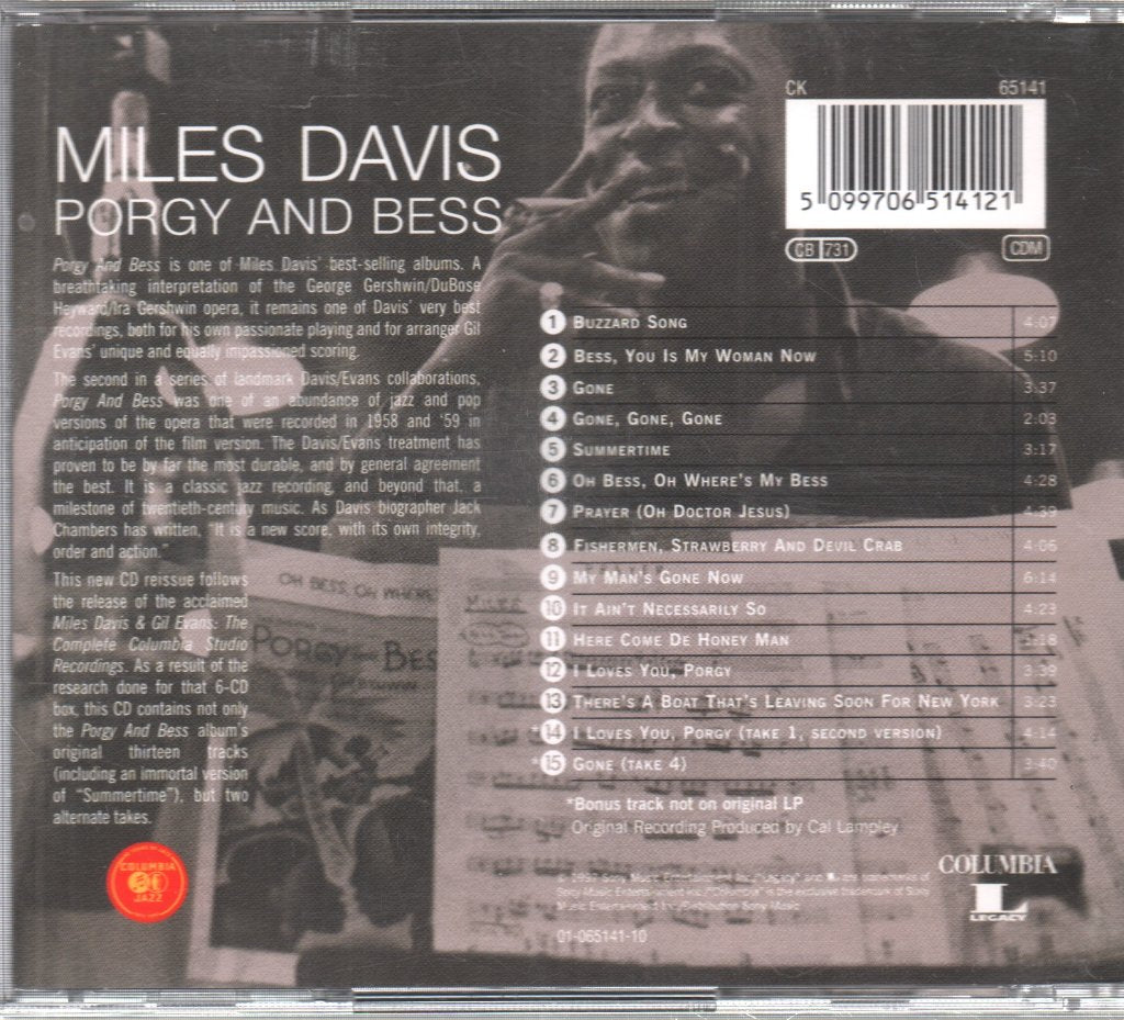 Miles Davis - Porgy And Bess - Cd