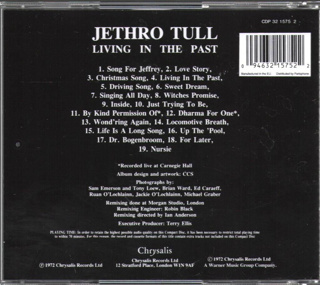 Jethro Tull - Living In The Past - Cd