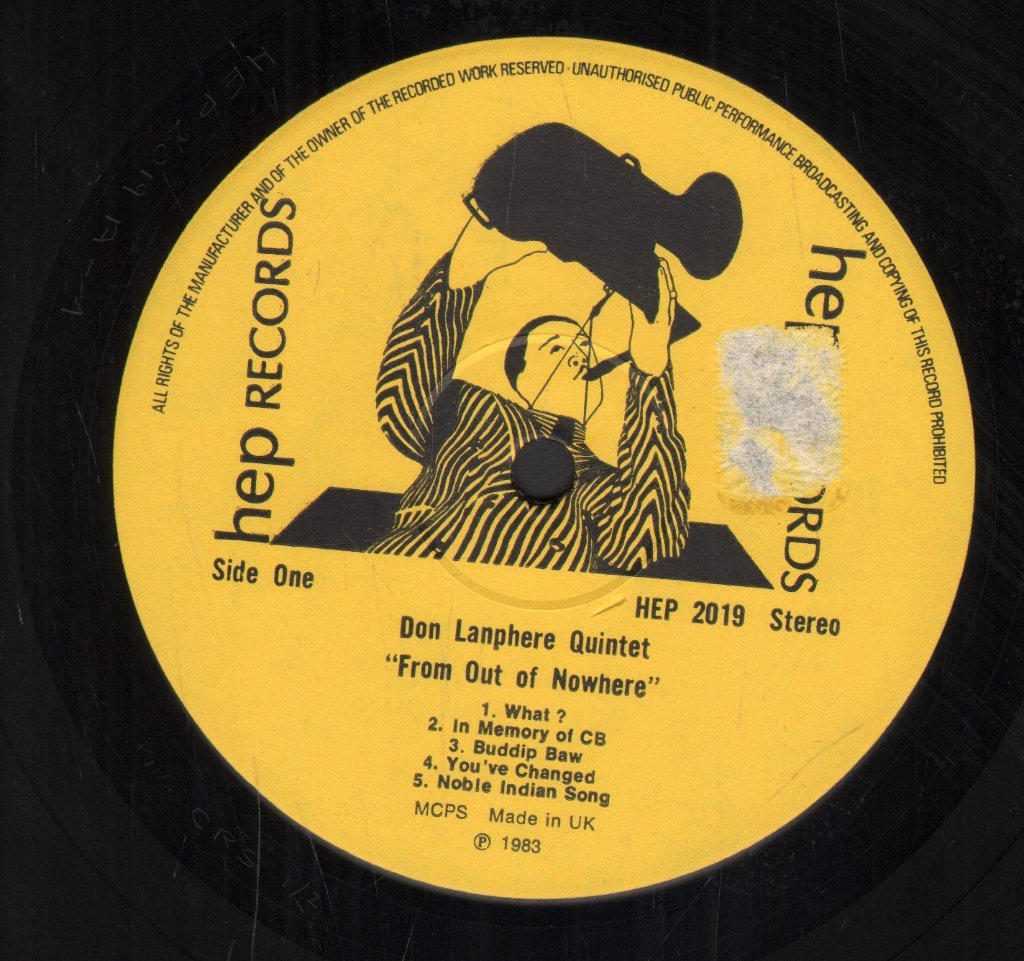 Don Lanphere Quintet - From Out Of Nowhere - Lp