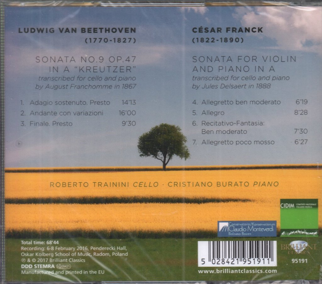 roberto trainini / christiano burato - beethoven kreutzer sonata / franck sonato in a - Cd