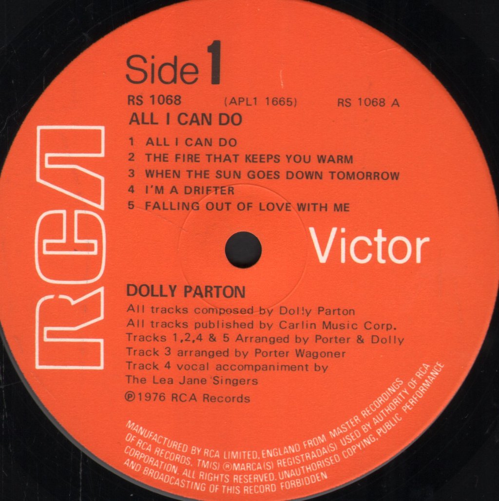 Dolly Parton - All I Can Do - Lp