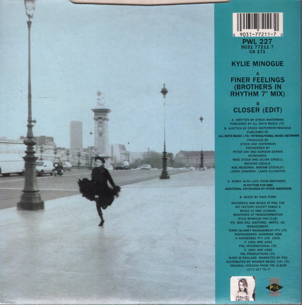 Kylie Minogue - Finer Feelings - 7 Inch