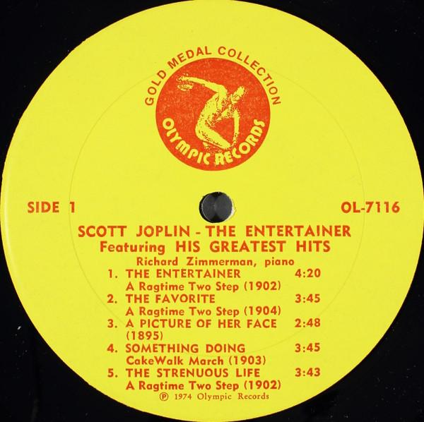 Richard Zimmerman - Scott Joplin. The Entertainer Featuring His Greatest Hits - Lp